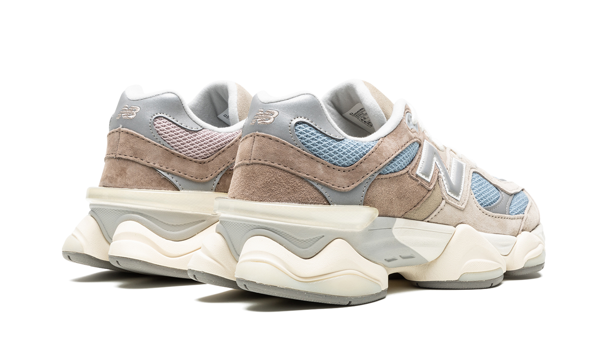 new balance 9060 mushroom aluminum+U9060MUS+diagnol right behind view