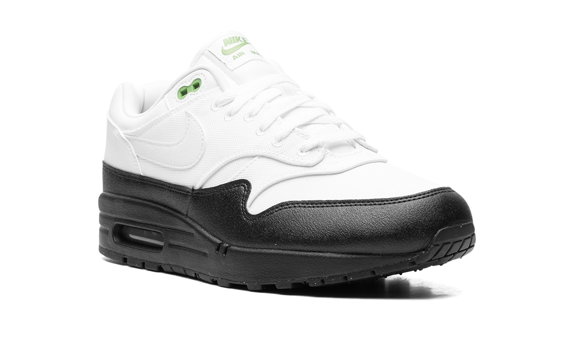 nike air max 1 white black chlorophyll+FZ5160-121+diagnol right view