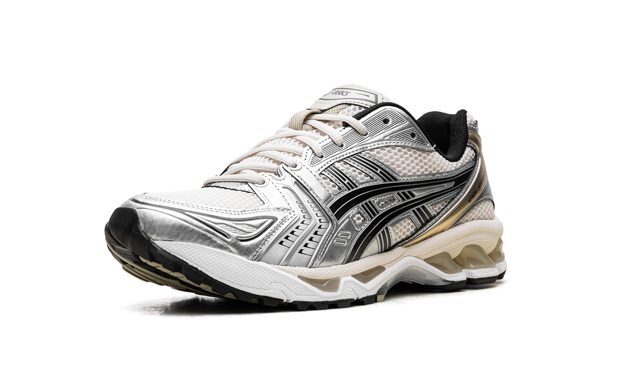 asics gel kayano 14 birch pure silver+1203A537-200+left diagnol single view