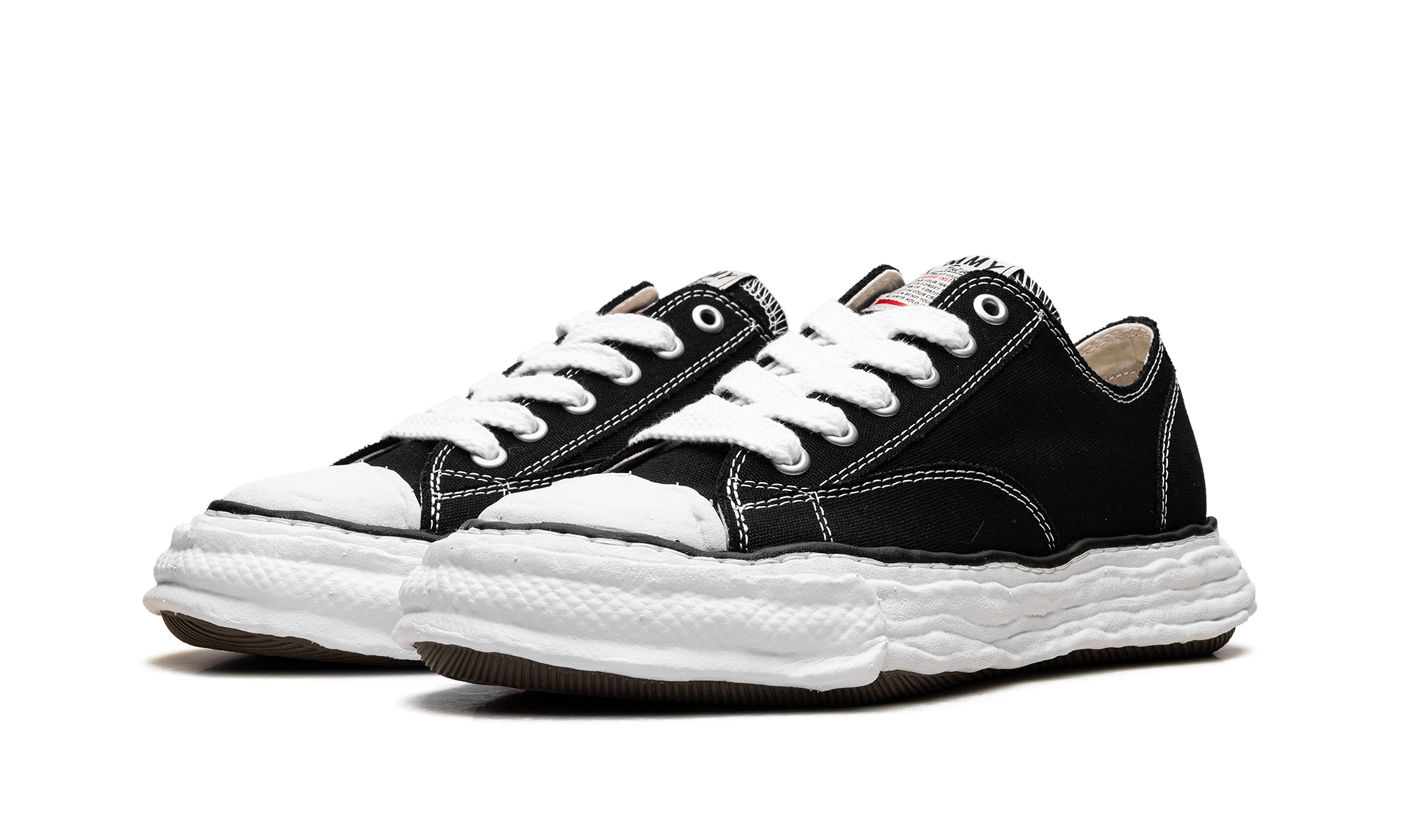 maison mihara yasuhiro peterson 23 og sole canvas low black+A11FW702-BLK+diagnol left view