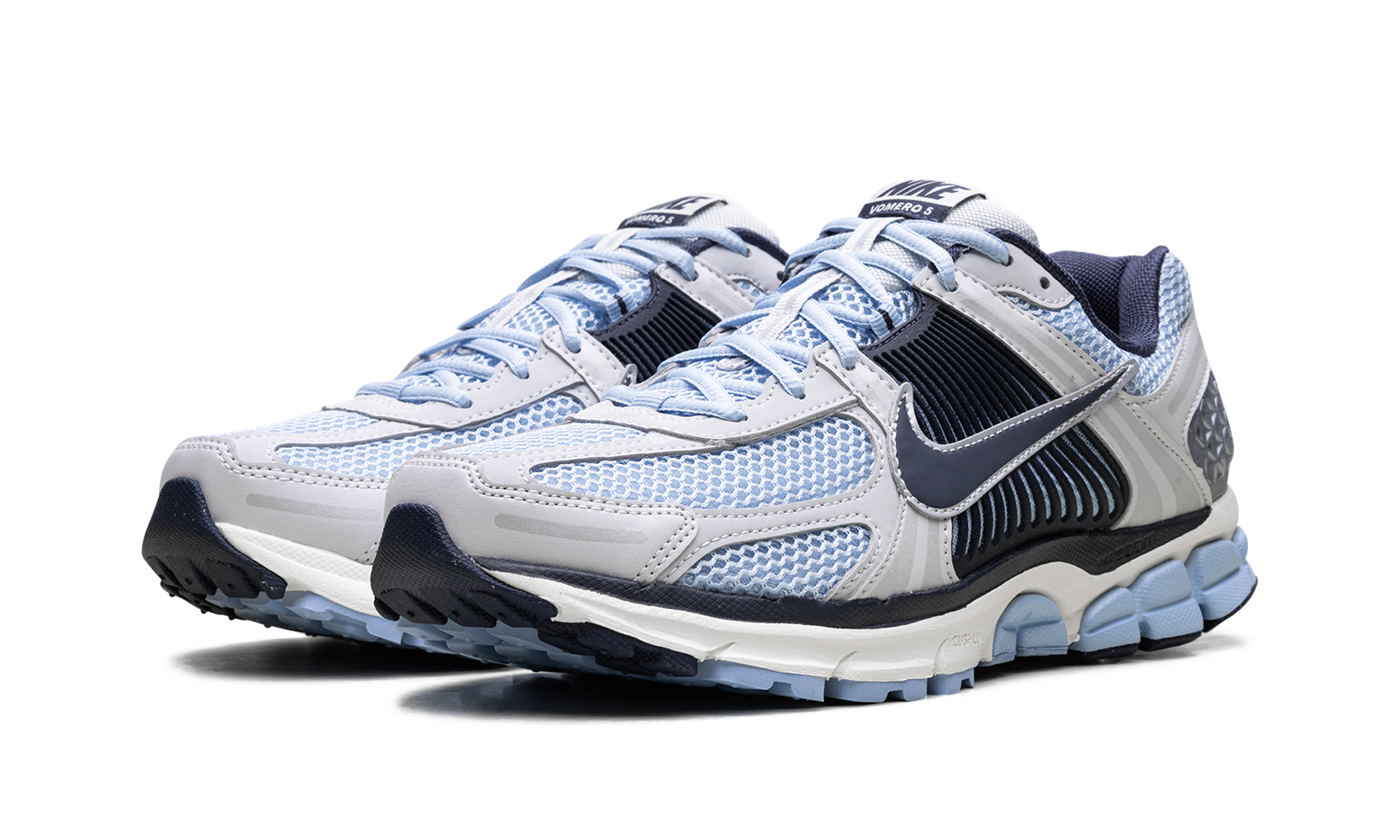 nike zoom vomero 5 psychic blue+FB9149-402+diagnol left view