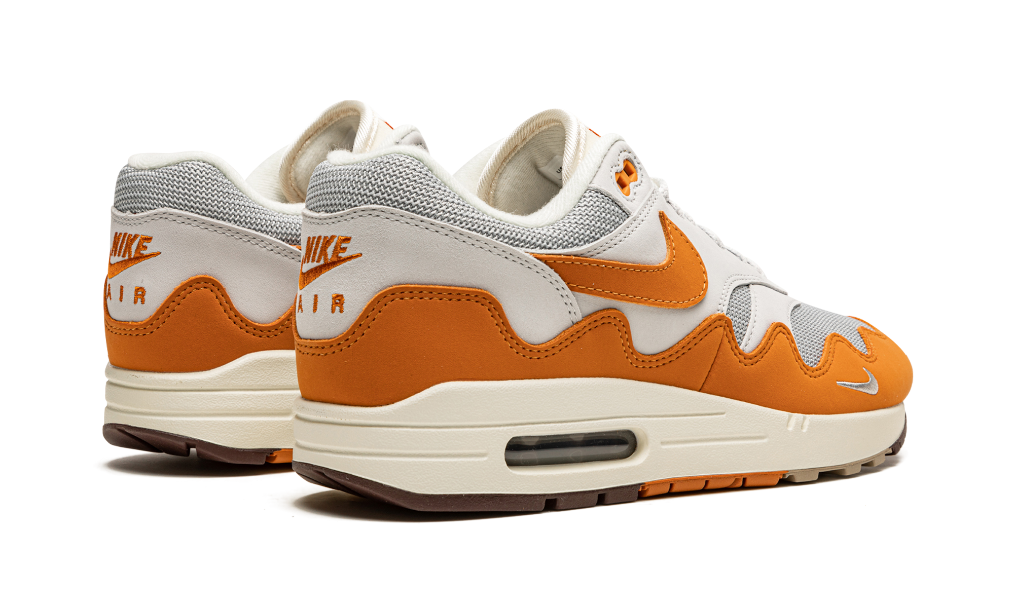 nike air max 1 patta waves monarch without bracelet+DH1348-001+diagnol right behind view