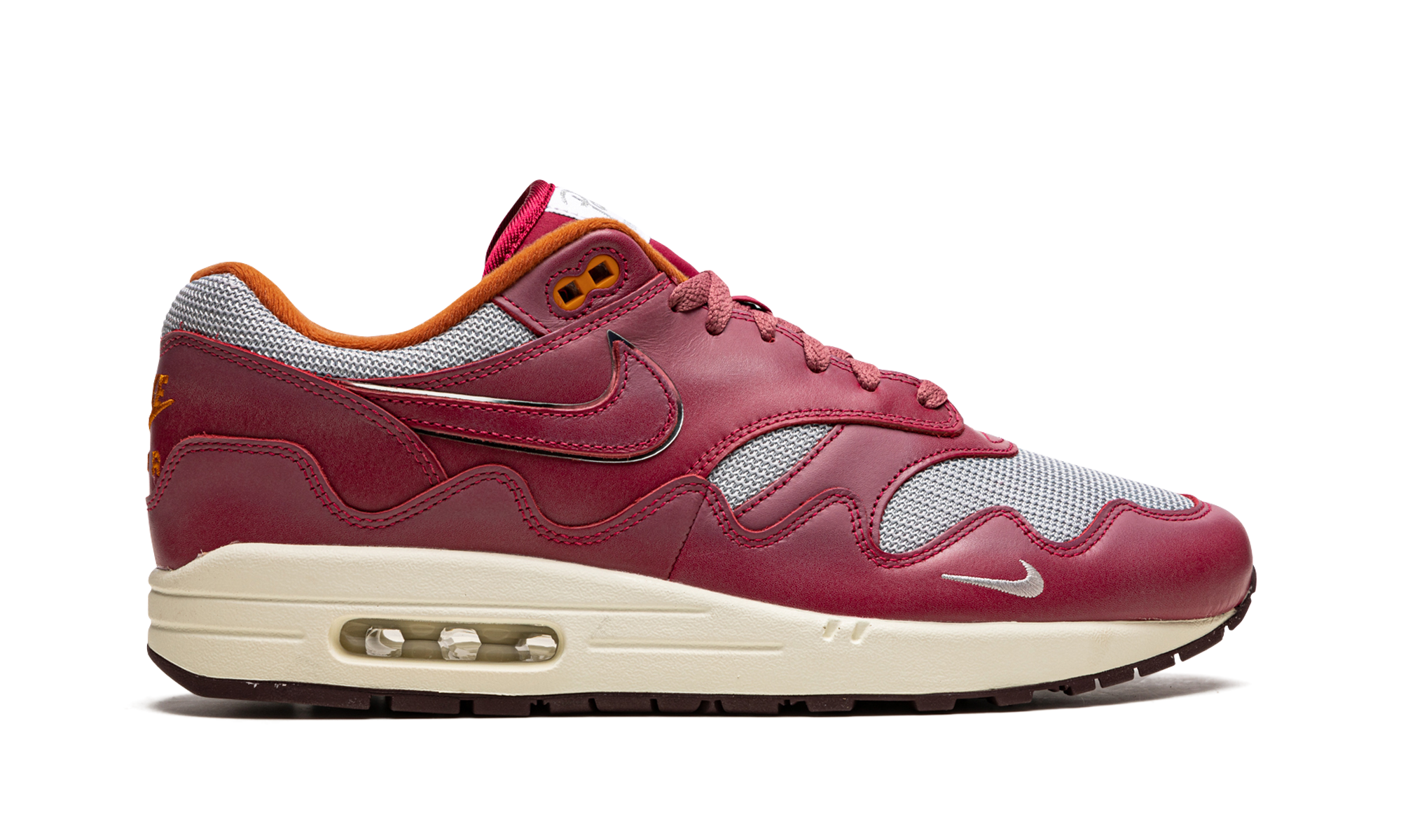nike air max 1 patta waves rush maroon with bracelet+DO9549-001+right view