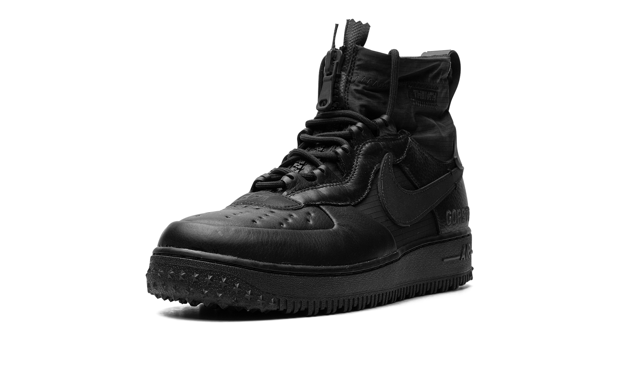 nike air force 1 high gore tex triple black+CQ7211-003+left diagnol single view