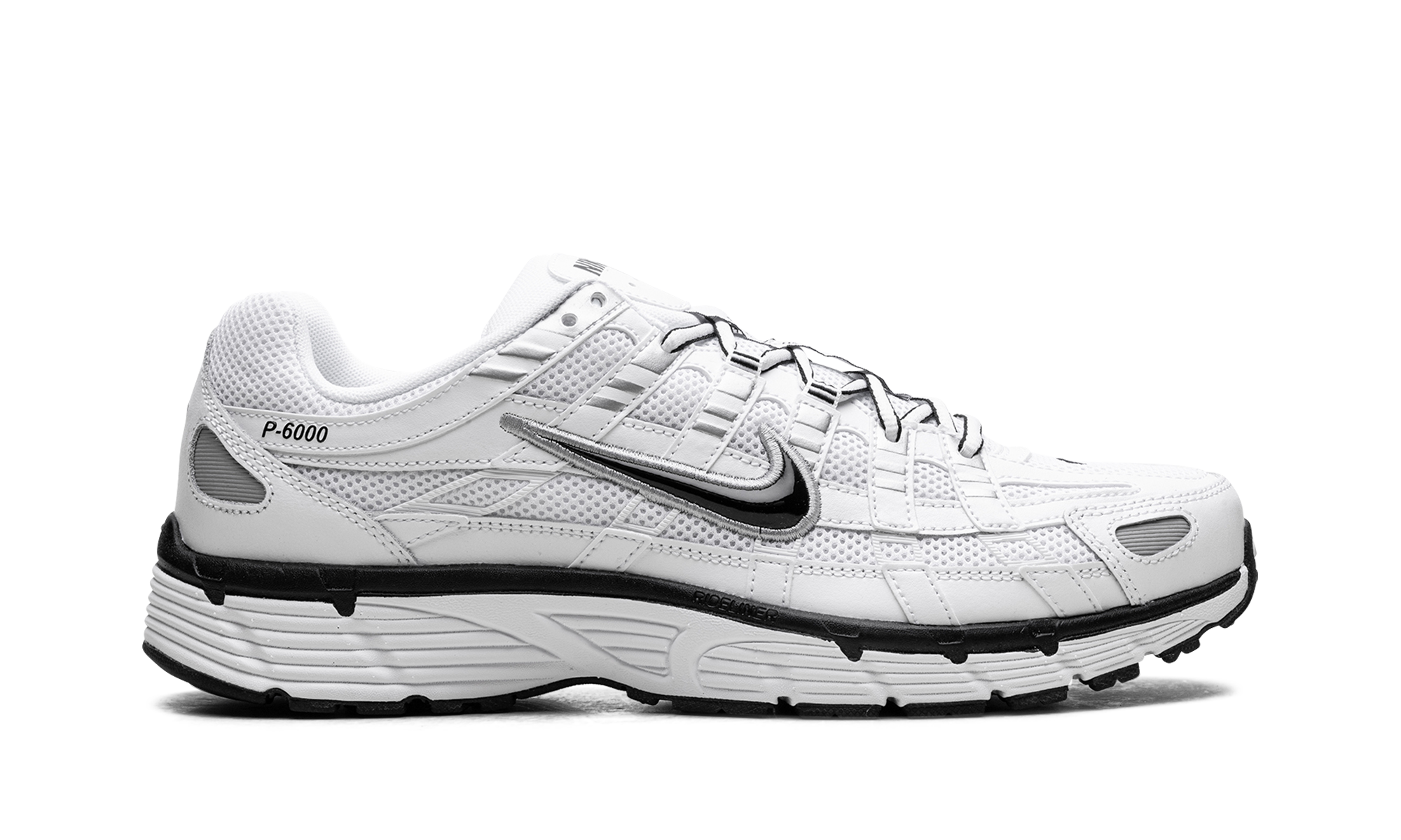 nike p 6000 white metallic silver black+CD6404-107+right view