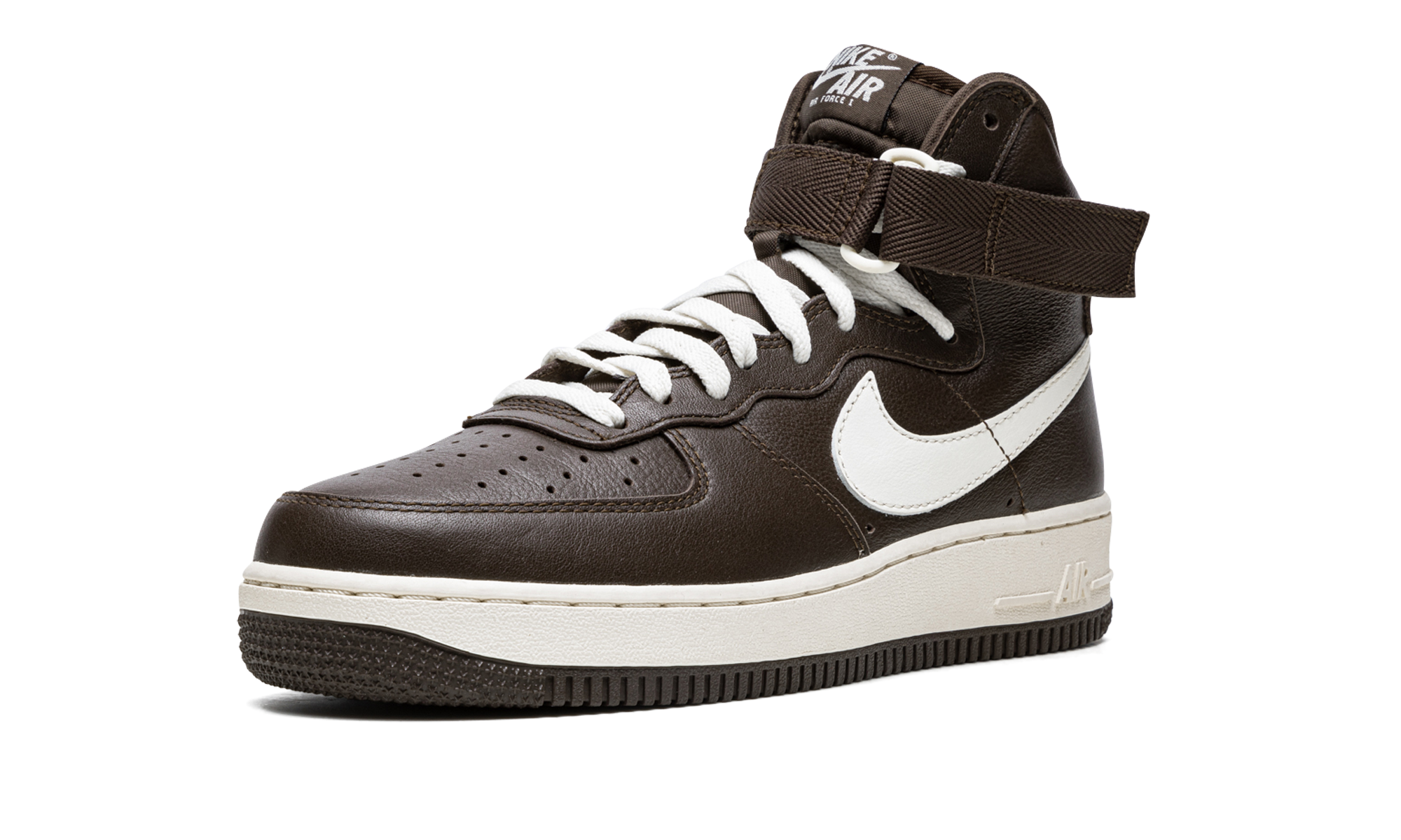 nike air force 1 high chocolate+743546-200+bottom view