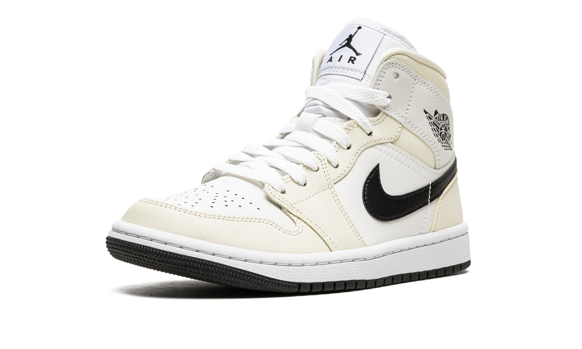 jordan 1 mid coconut milk women s+BQ6472-121+left diagnol single view