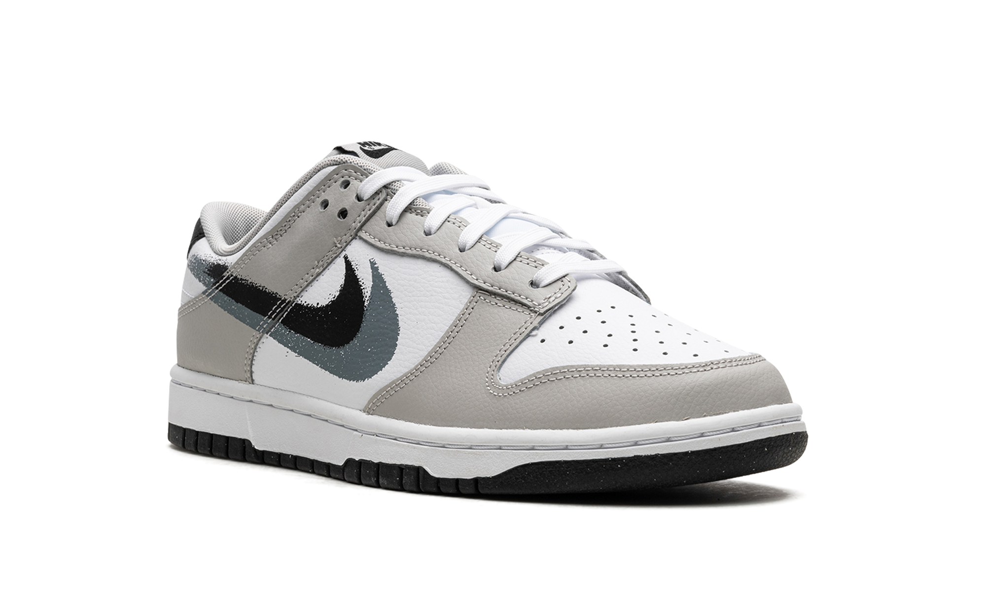 nike dunk low stencil swoosh+FD0661-100+diagnol right view
