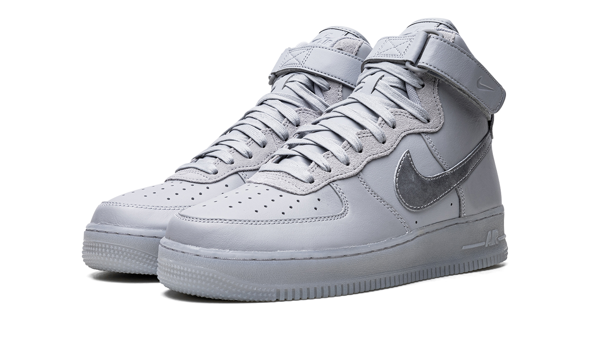 nike air force 1 high wolf grey+DZ5428-001+diagnol left view
