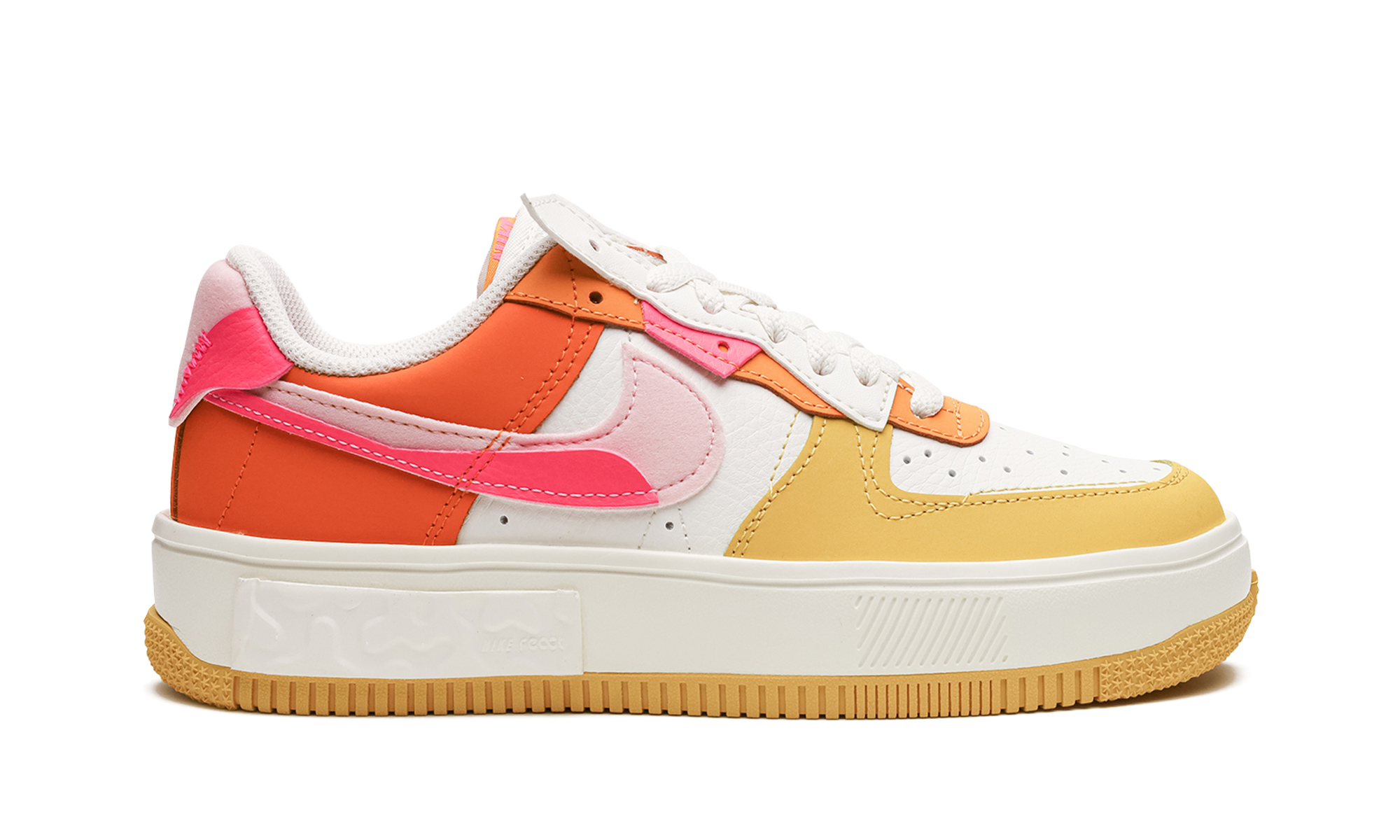nike air force 1 fontanka summit white yellow orange women s+DX2675-100+right view