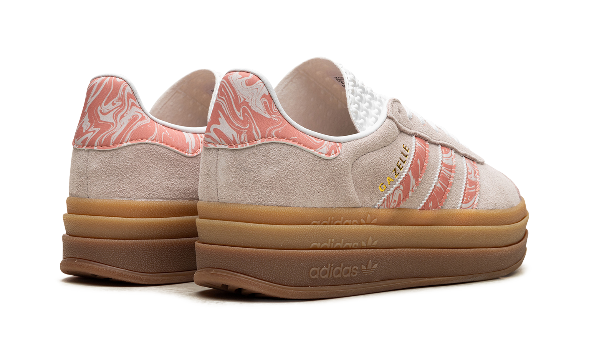 adidas gazelle bold putty mauve women s+ID3739+diagnol right behind view