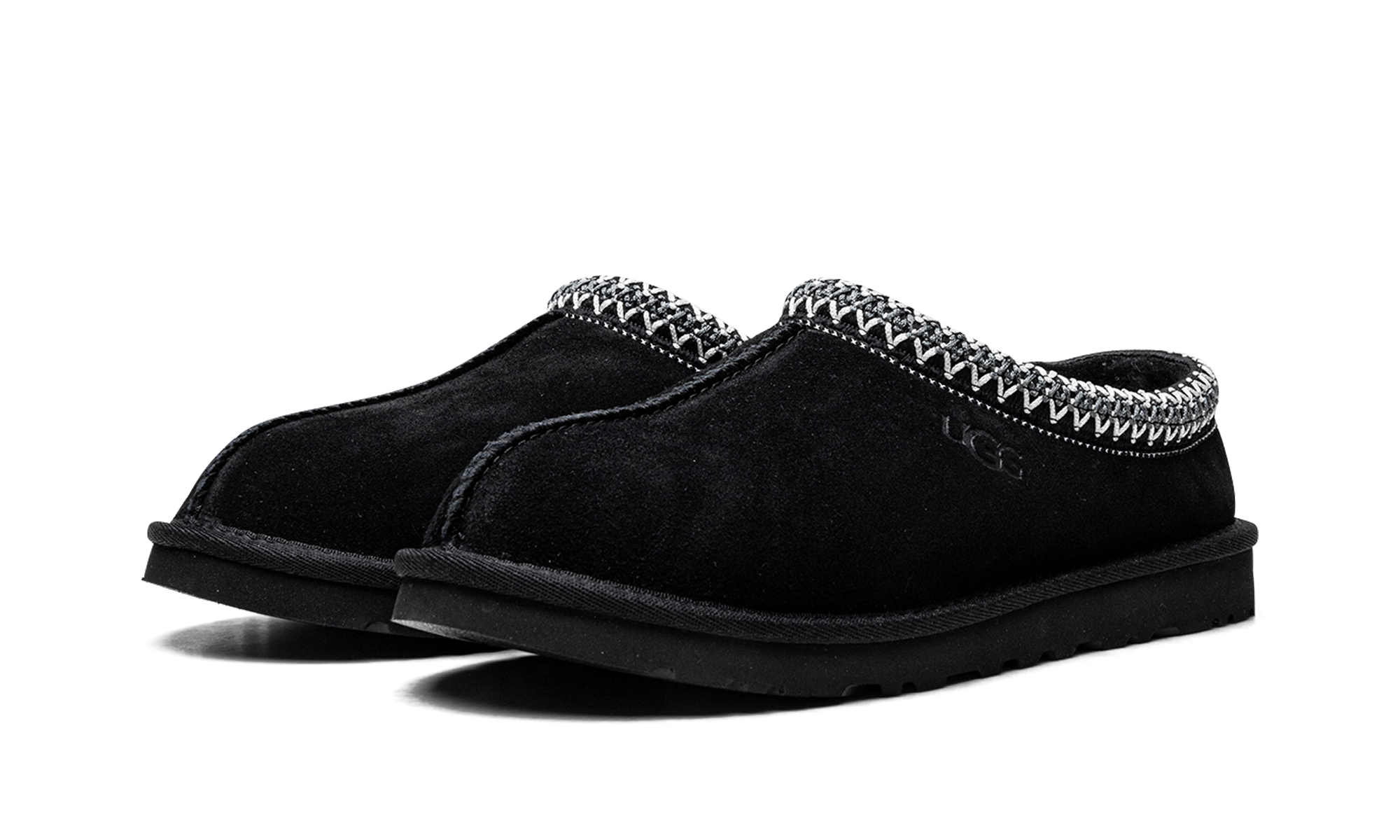 ugg tasman slipper black+5950-BLK+diagnol left view