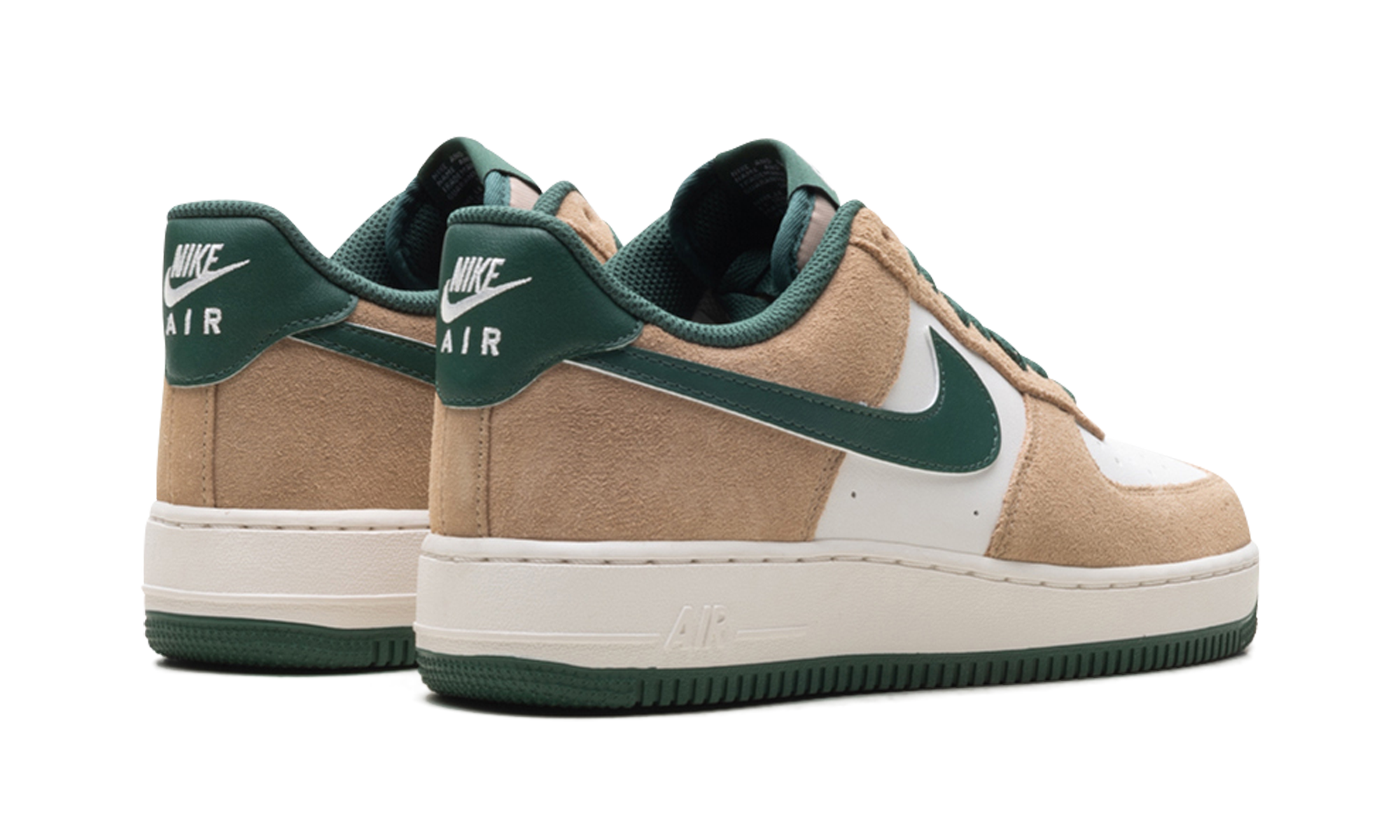 nike air force 1 07 lv8 rattan phantom fir+FQ8714-203+diagnol right behind view