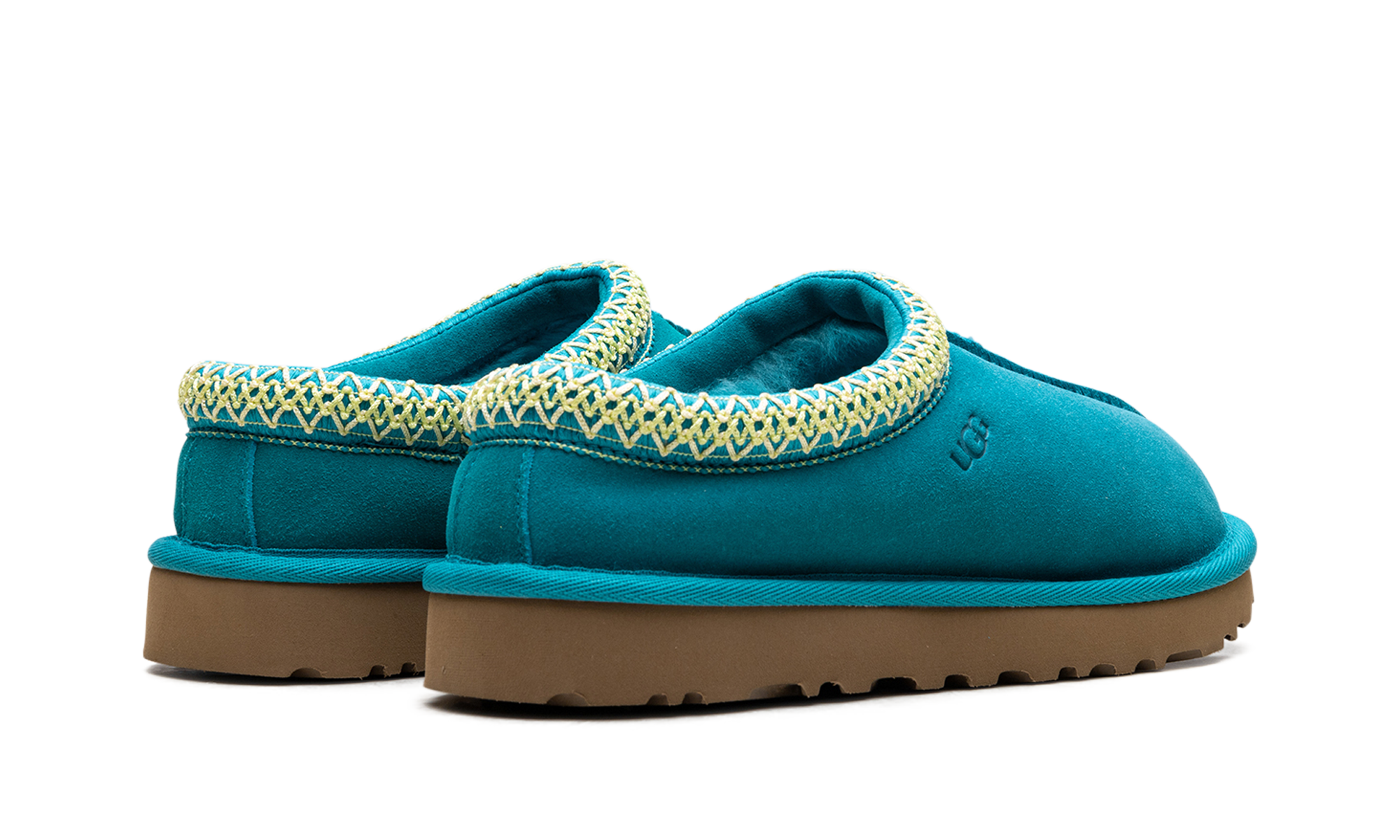 ugg tasman slipper aquatic blue women s+5955-AQBL+diagnol right behind view