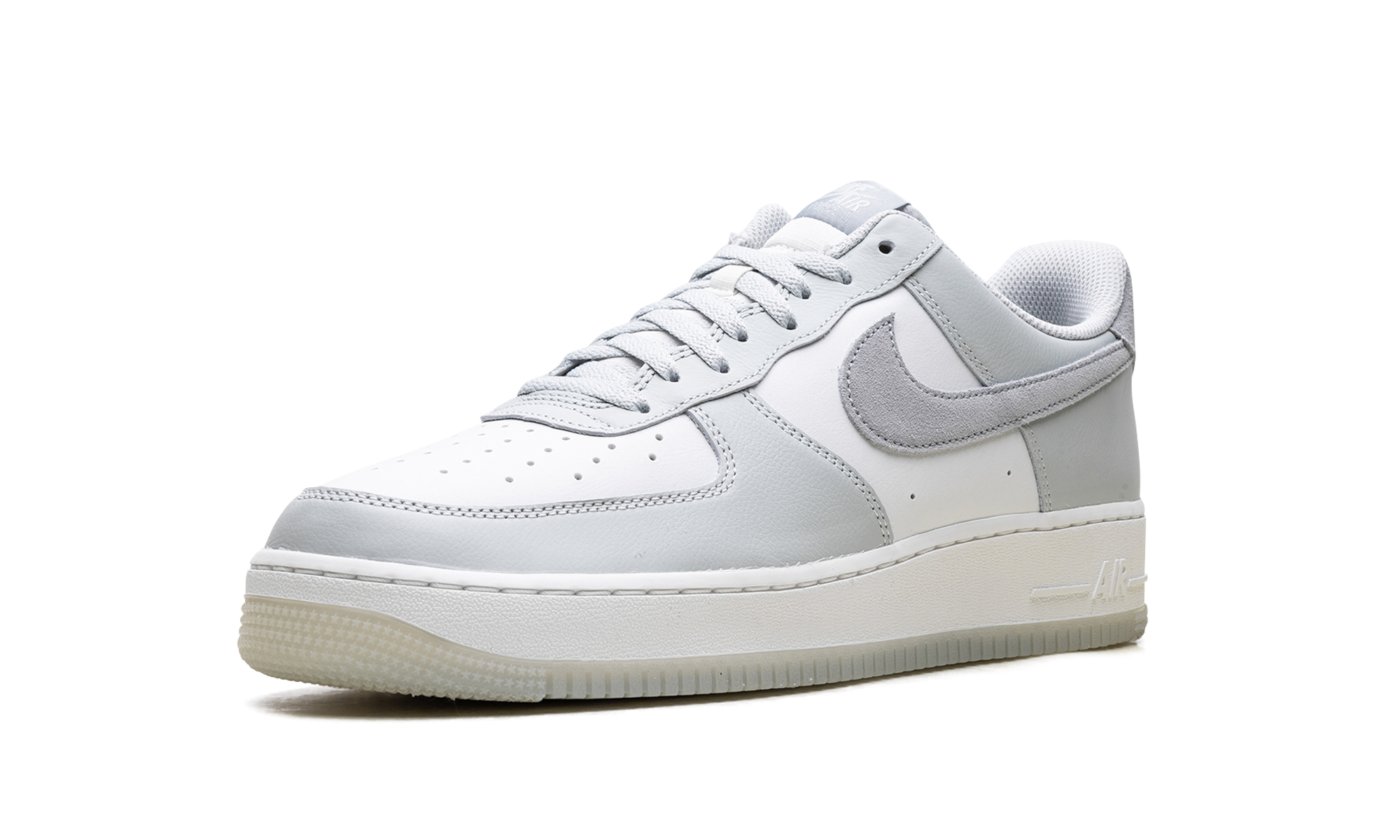 nike air force 1 07 light silver pumice+FJ4170-003+left diagnol single view