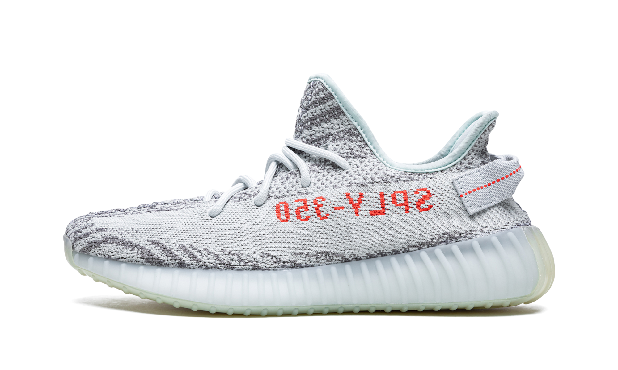 adidas yeezy boost 350 v2 blue tint+B37571+diagnol right view 2