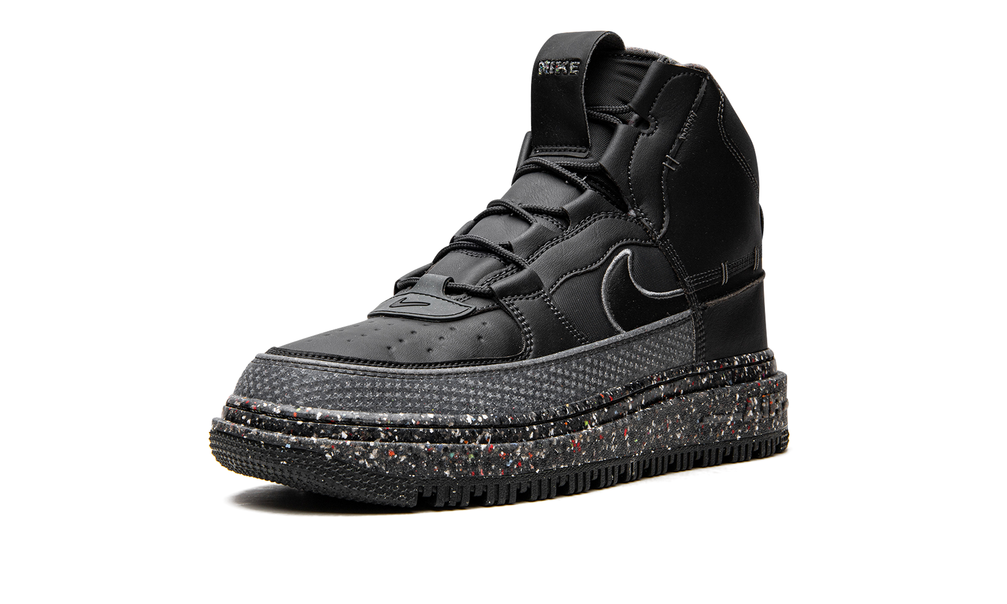 nike air force 1 high boot nn dark smoke grey+DD0747-001+left diagnol single view
