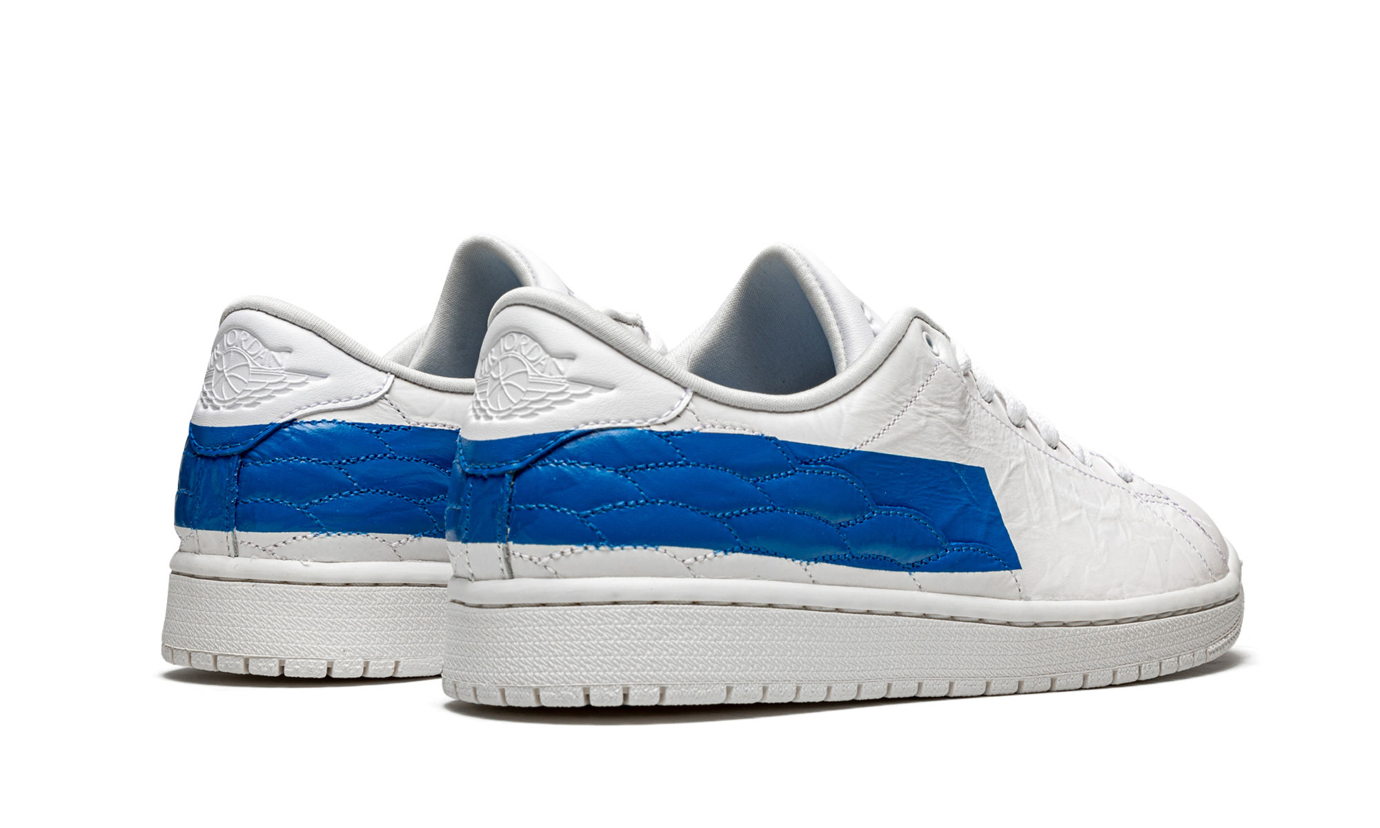 jordan 1 centre court white blue+DJ2756-103+diagnol right behind view