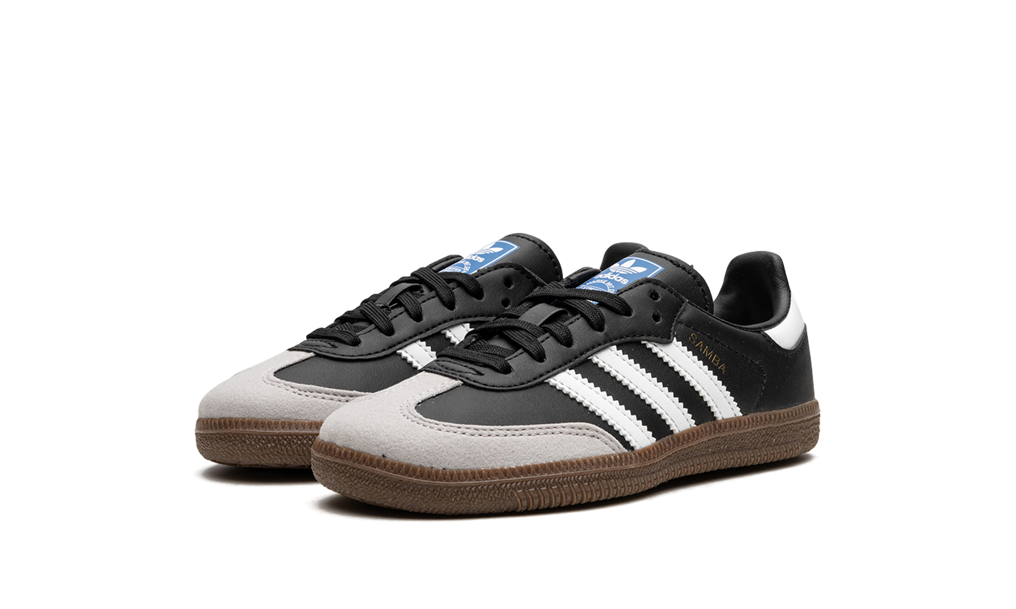 adidas samba og black white gum ps+GZ8349+diagnol left view