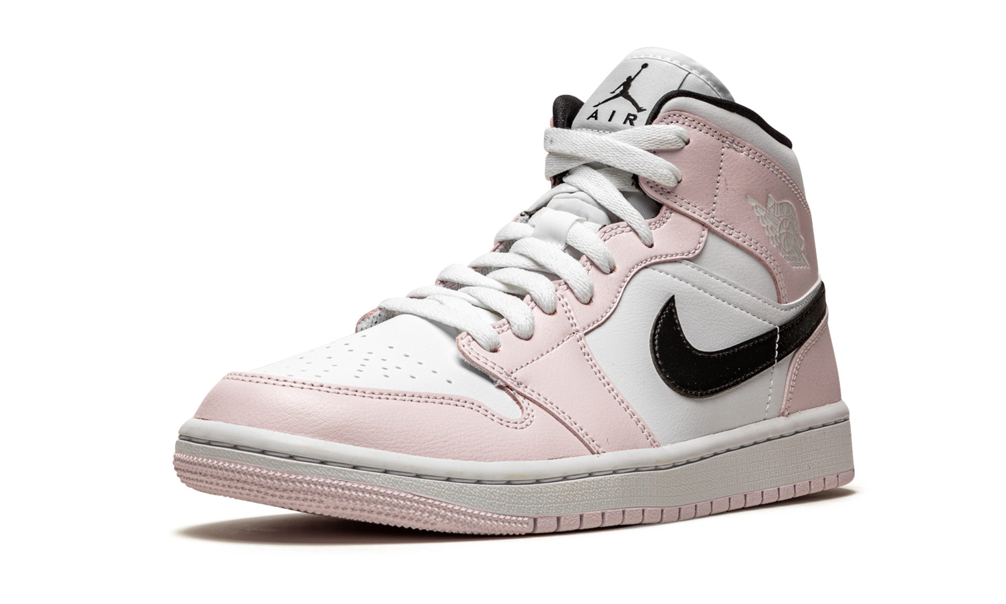jordan 1 mid barely rose women s+BQ6472-500+left diagnol single view