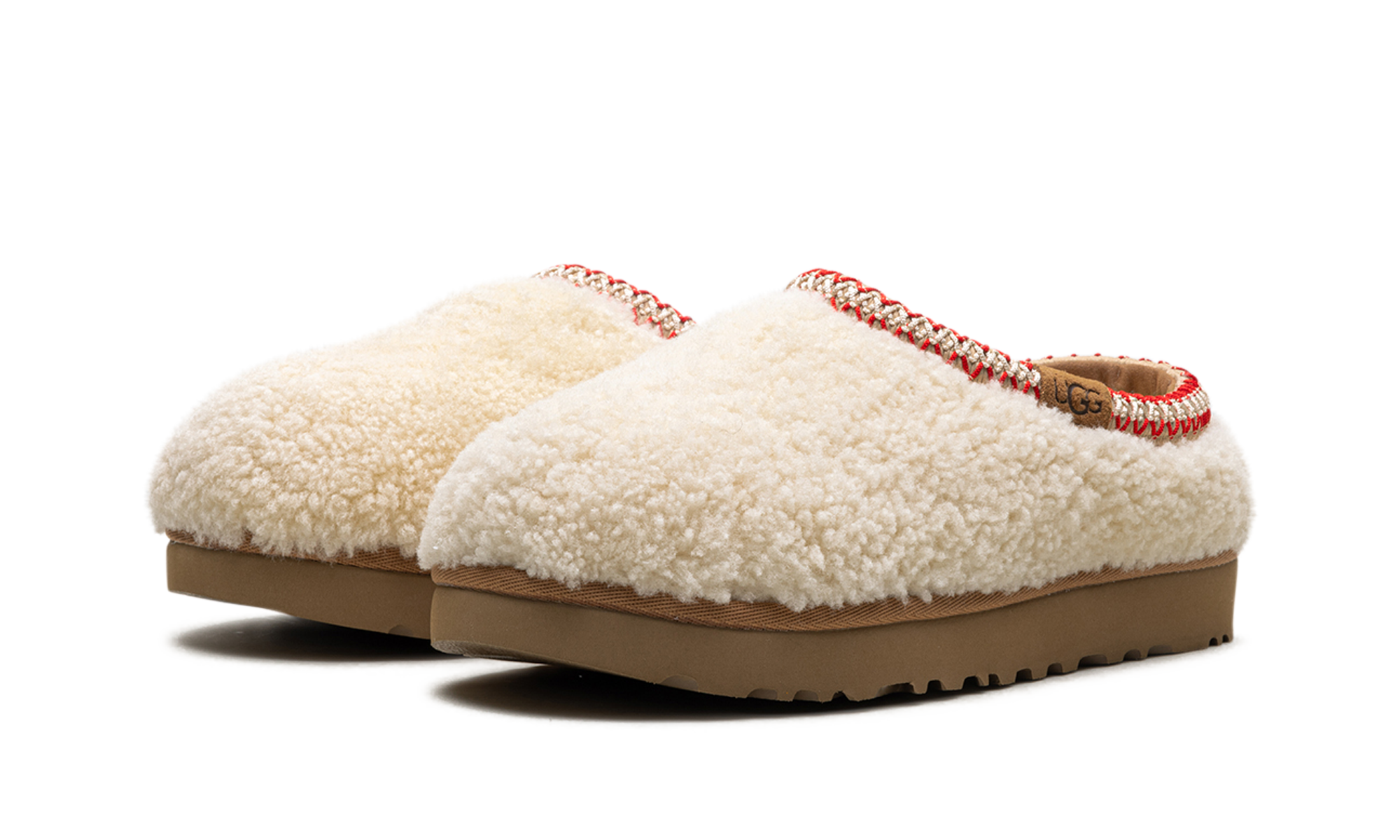 ugg tasman maxi curly slipper natural women s+1158356-NAT+diagnol left view