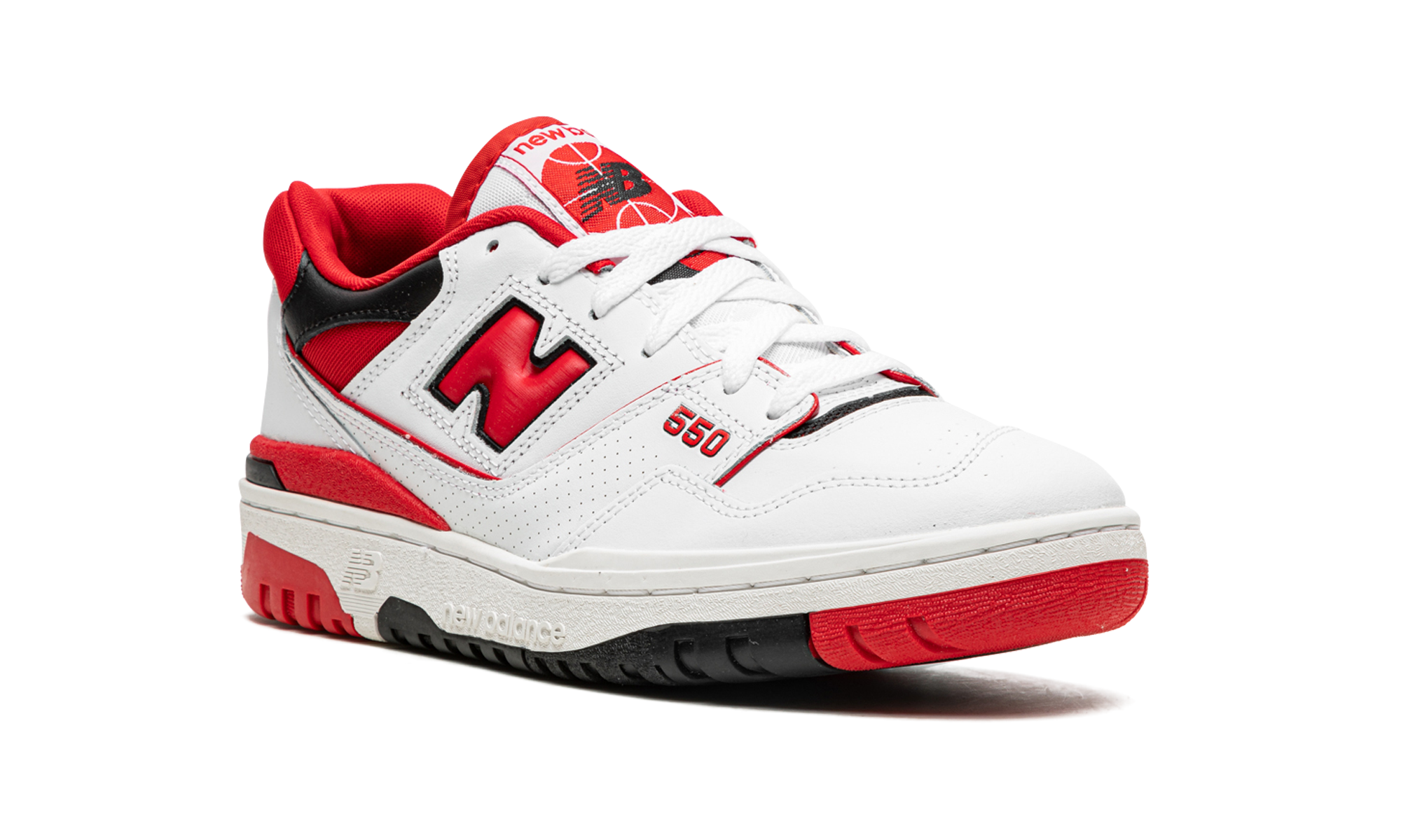 new balance 550 white red+BB550SE1+diagnol right view
