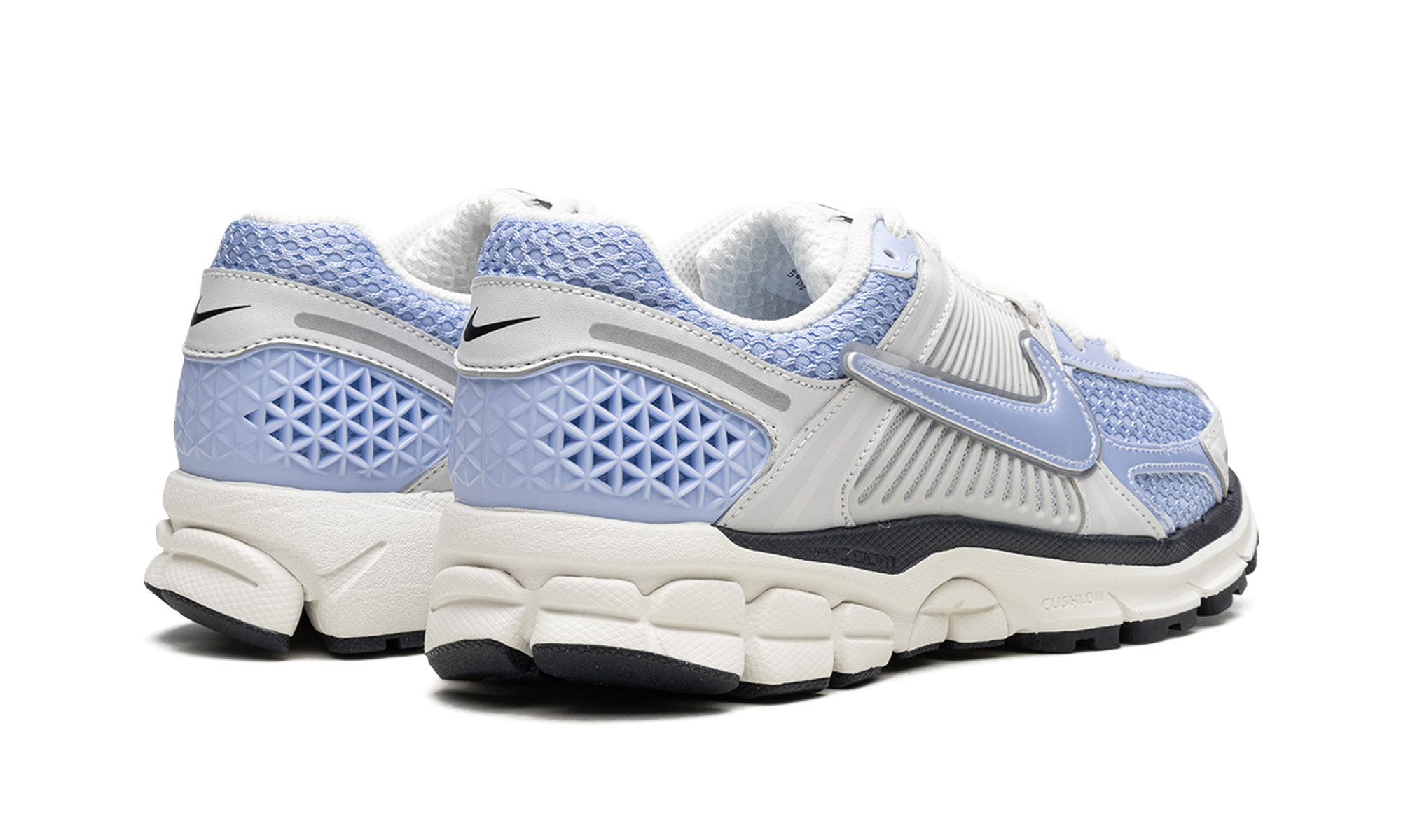 nike zoom vomero 5 royal tint photon dust women s+FJ4588-025+diagnol right behind view