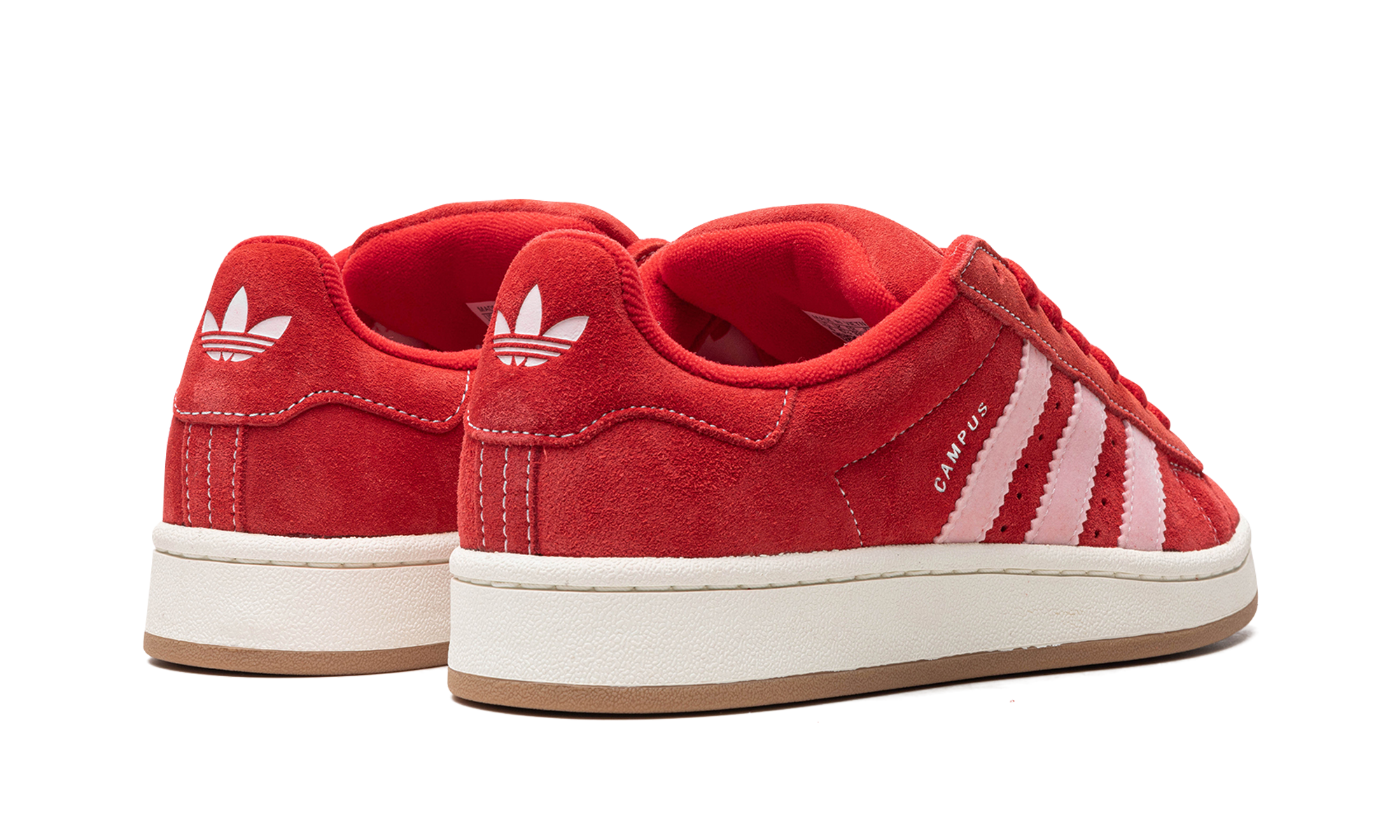 adidas campus 00s better scarlet clear pink+H03477+diagnol right behind view
