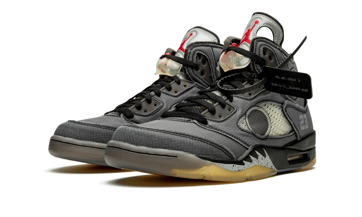jordan 5 retro off white muslin+CT8480-001+diagnol left view
