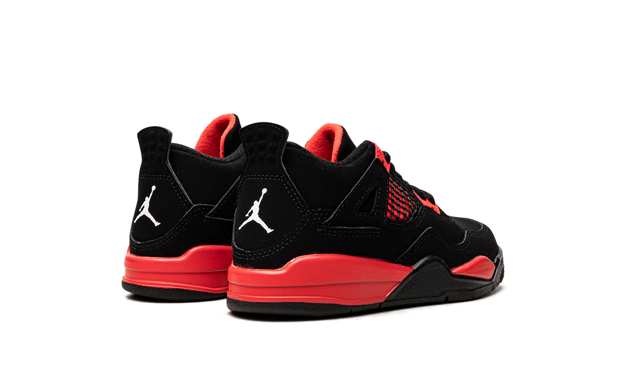 jordan 4 retro red thunder ps+BQ7669-016+diagnol right behind view