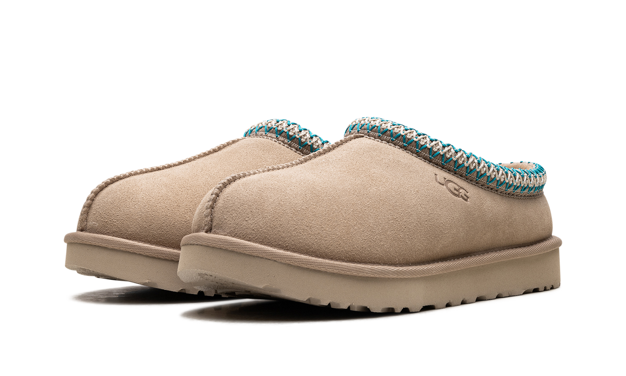 ugg tasman slipper driftwood white pepper women s+5955-DRF+diagnol left view