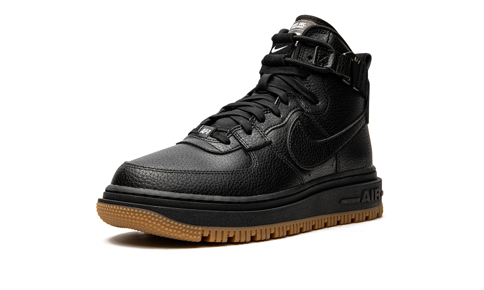 nike air force 1 high utility 2 0 black gum orange women s+DC3584-001+left diagnol single view