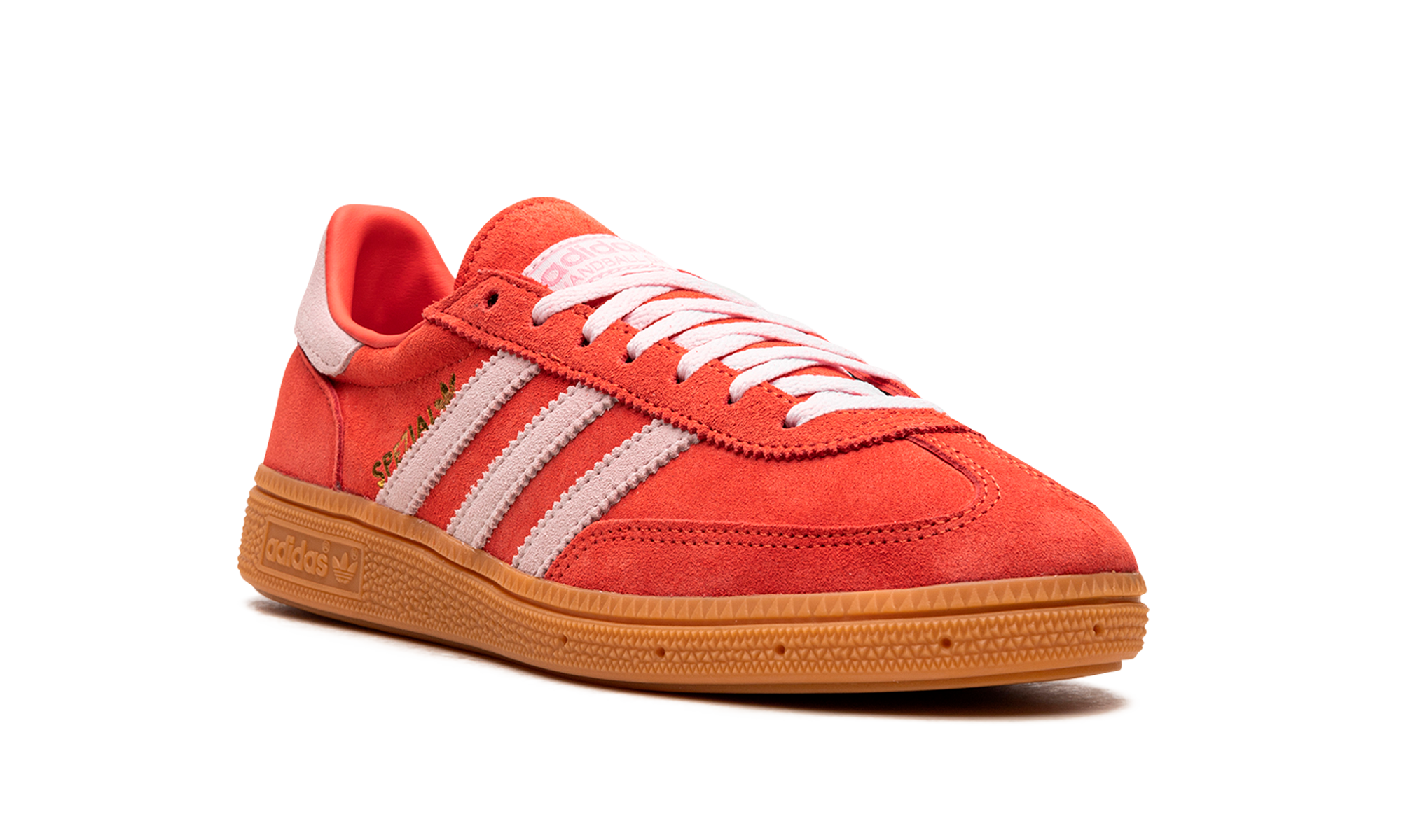 adidas handball spezial bright red clear pink women s+IE5894+diagnol right view
