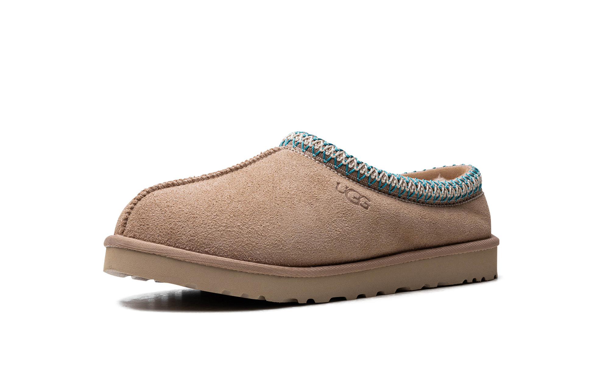 ugg tasman slipper driftwood white pepper+5950-DRF+left diagnol single view